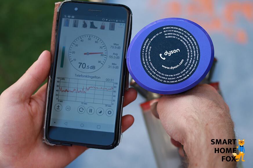 The volume of the Absolute V8 in the test